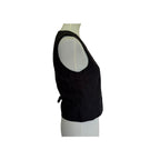 Rag & Bone Albany Solid Cotton & Linen Vest - Black - Size Extra Extra Small