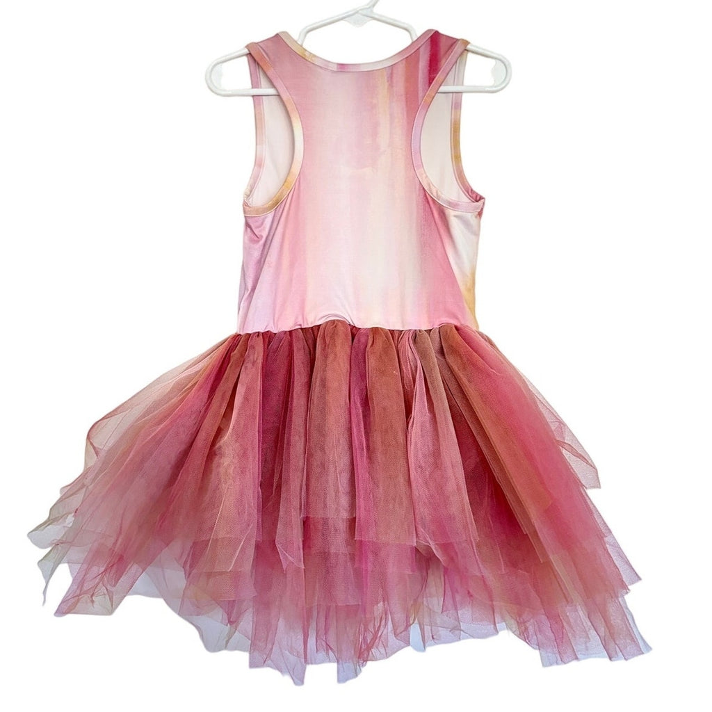 ILOVEPLUM Bae Watercolor Tutu Dress - Poppy Orange - Size 8