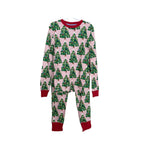 New Mini Boden Glow In The Dark Christmas Tree Pajama Set - Pink - Size 10Y