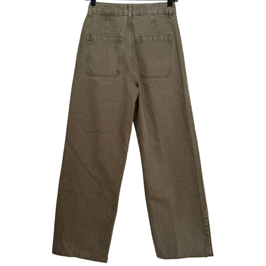 POETRY Cotton Straight Leg Jeans - Washed Olive - 4