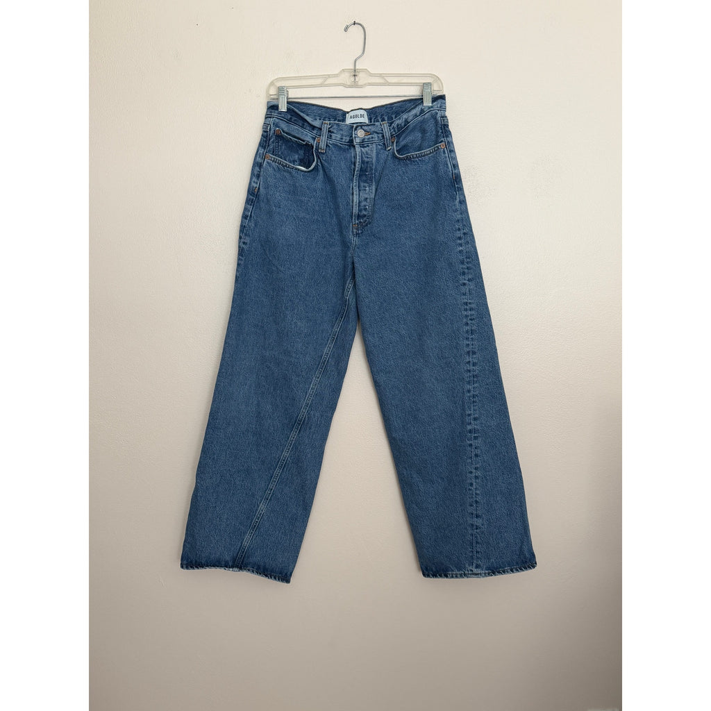 AGOLDE Twist Low Slung Baggy Jeans - Myth Blue - Size 27