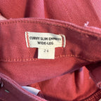 Madewell Curvy Slim Emmett Wide-Leg Crop Pants - Nutmeg Color - Size 24