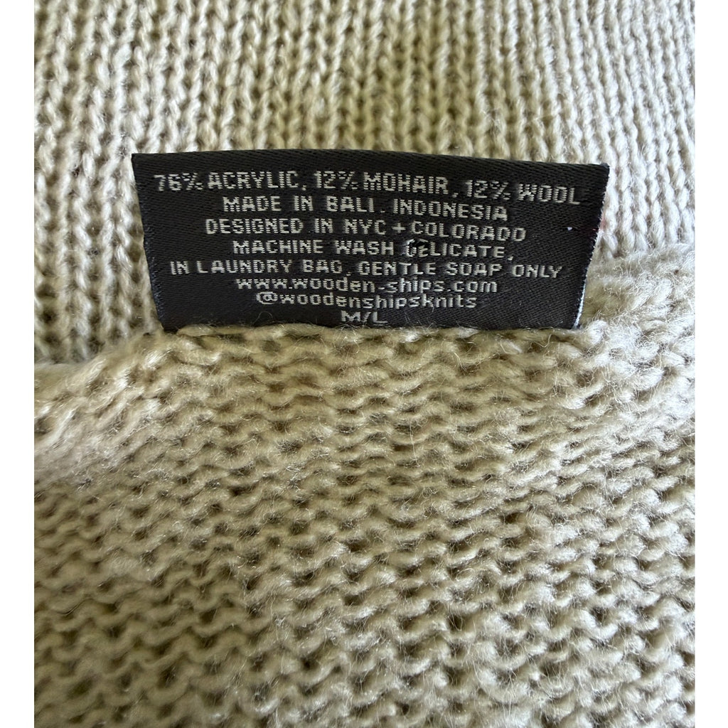 Wooden Ships Champagne Please Sweater - Taupe Black - M/L