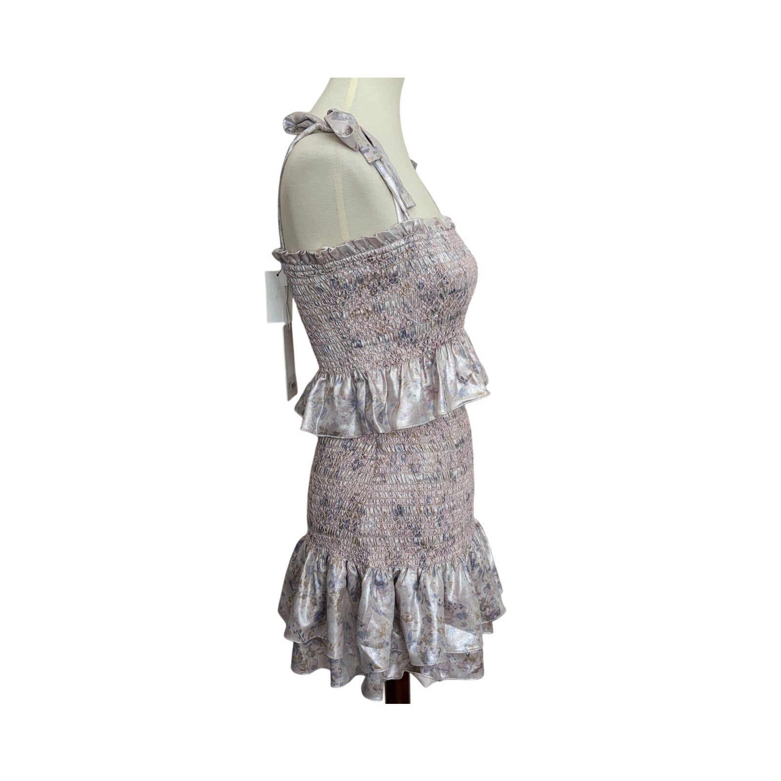 LIKELY Riviera Top & Kenzie Skirt Matching Set - Watercolor Silver - Size Small