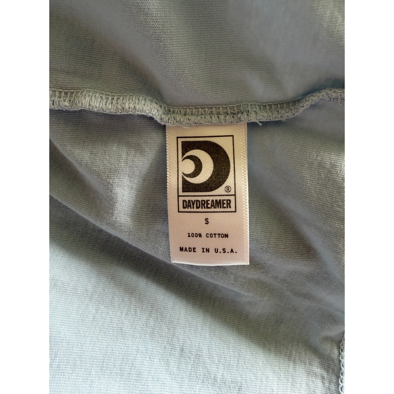 Daydreamer Cin Cin Ringer Tee - Powder Blue - Small