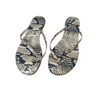 Tkees Riley Vegan Leather Sandals - Snake Embossed - Size 39 US 8