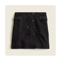 J.CREW Button-Font Crepe Skirt - Black - Size 0