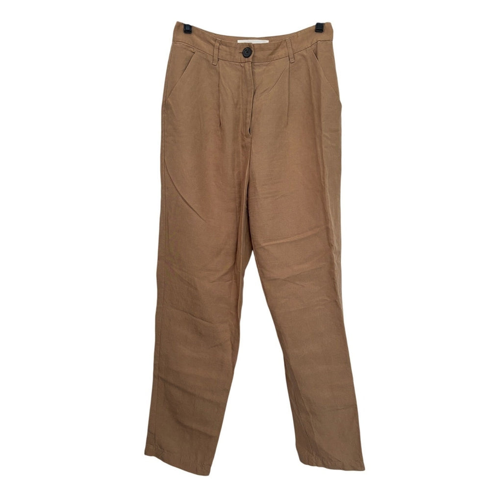 MARA HOFFMAN Dita High Waisted Pleated Pants - Khaki Tan - Size 4
