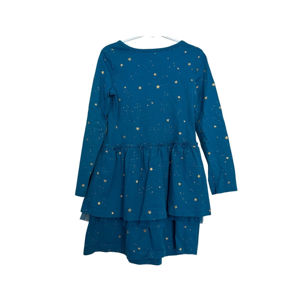 Hanna Andersson Starry Drop Waist Dress - Tapestry Blue - Size 6-7