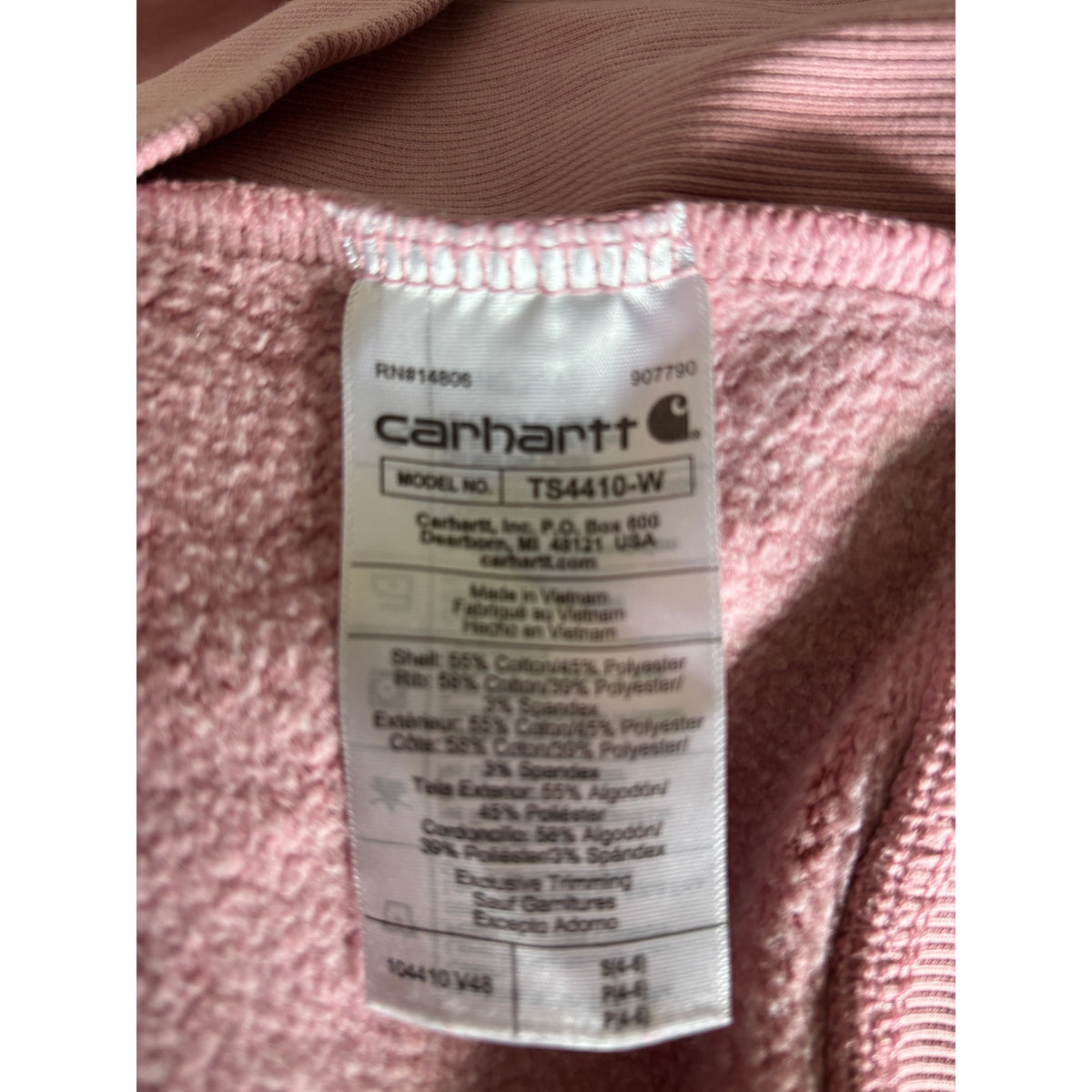 Carhartt Relaxed Fit Midweight Crewneck Logo Sweatshirt - Pink - Size Small