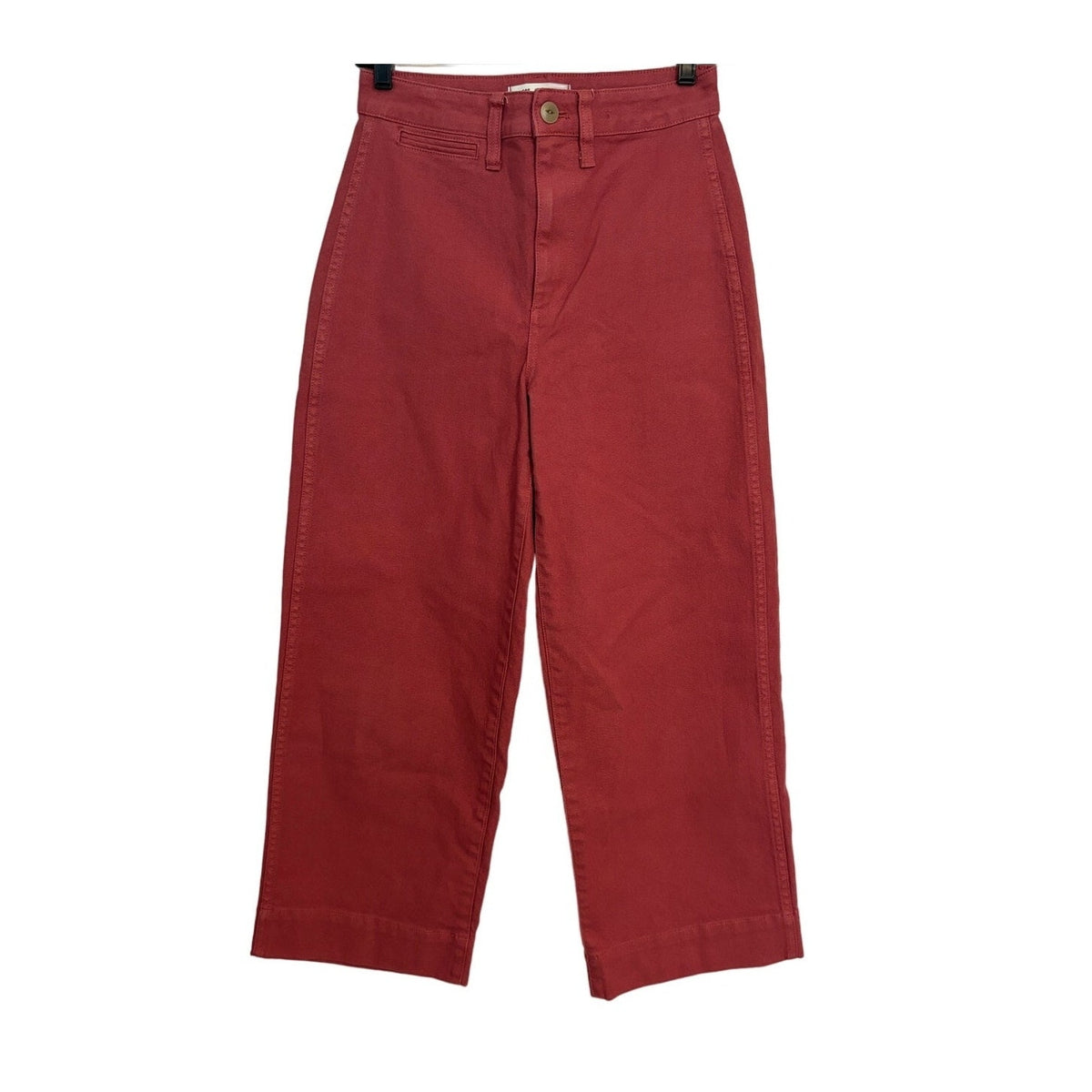 Madewell Curvy Slim Emmett Wide-Leg Crop Pants - Nutmeg Color - Size 24