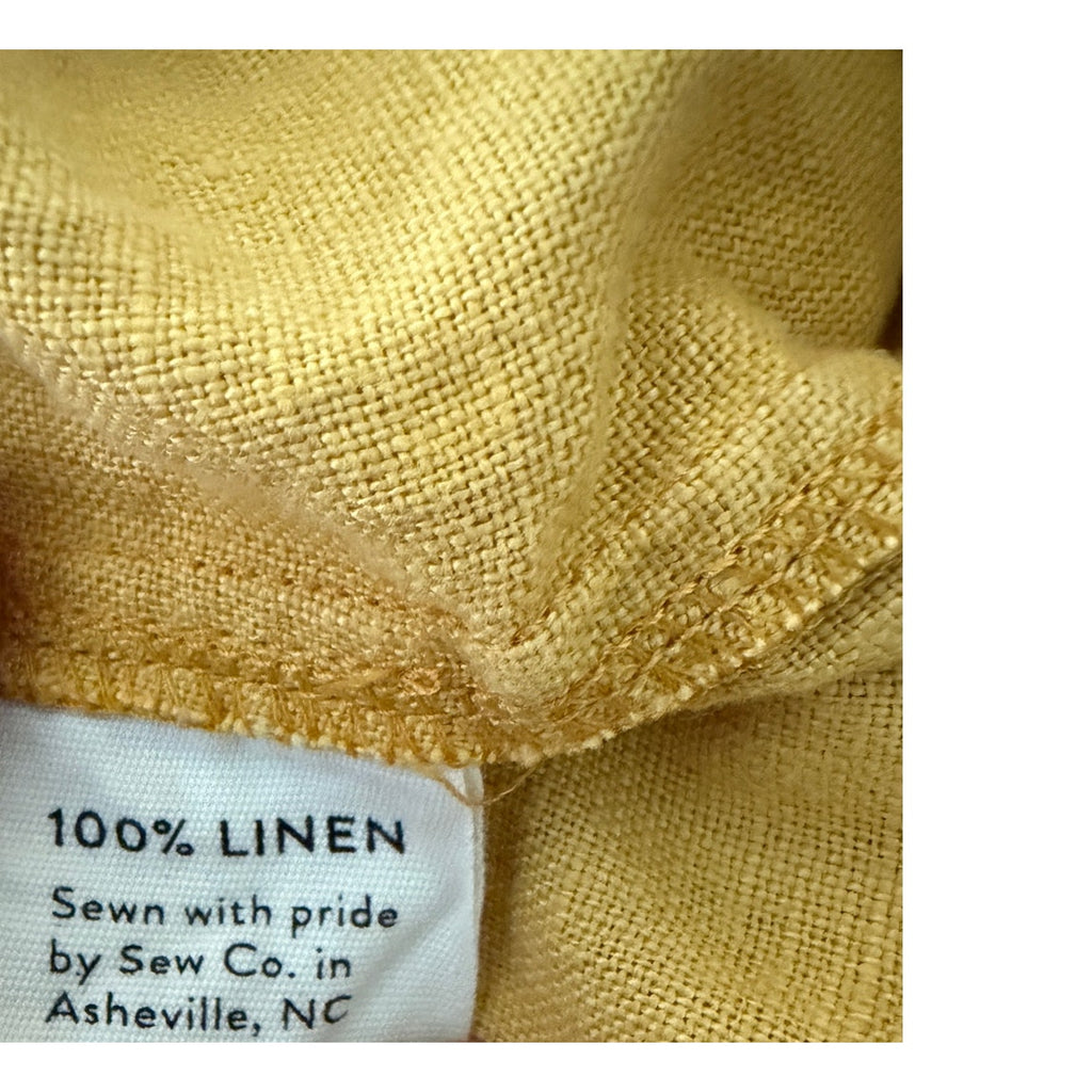 Elizabeth Suzann Florence Pant in Midweight Linen - Yellow - Large