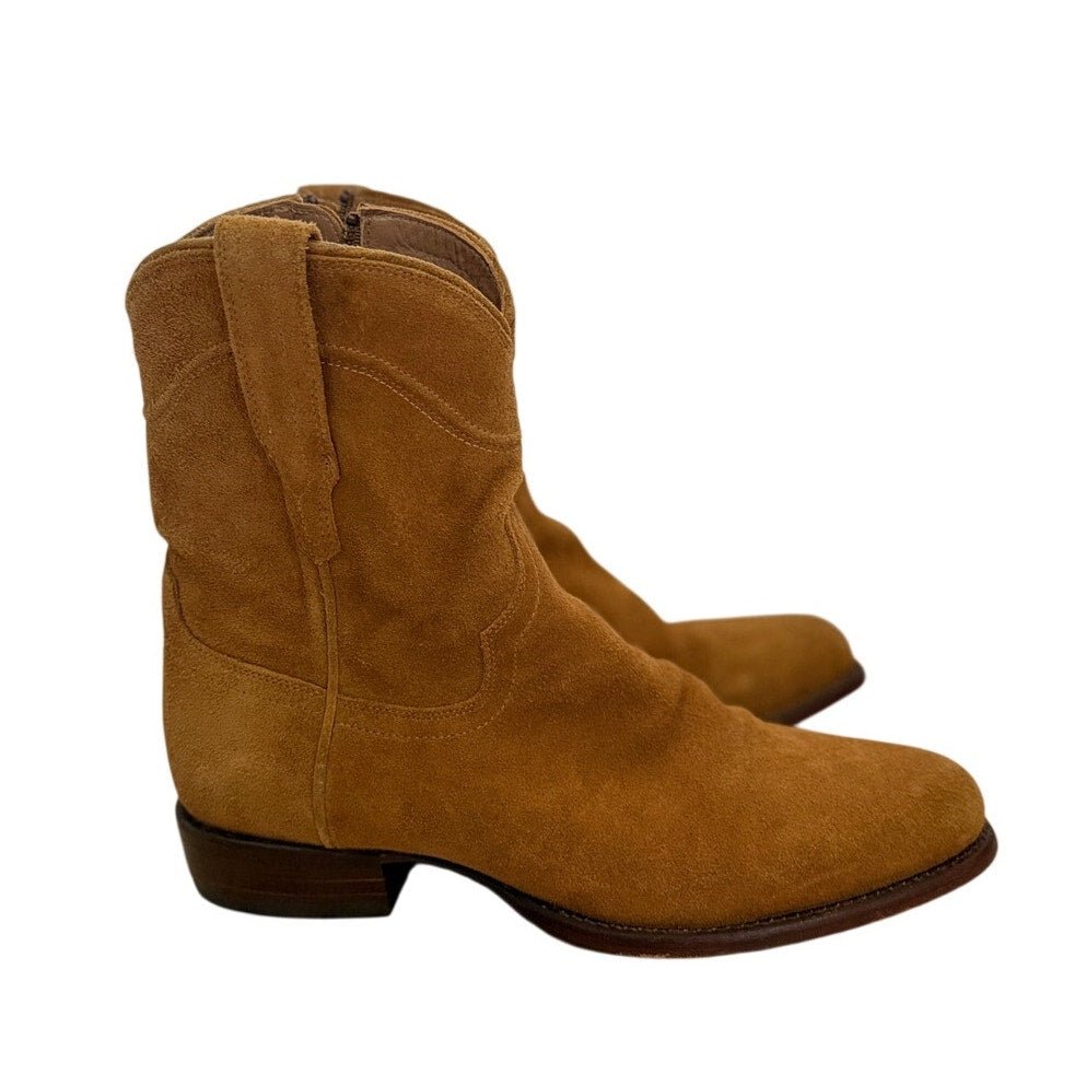 Tecovas The Dean Zip Boot - Honey Suede Leather - 9.5D