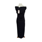 MESHKI Alayna Nylon Midi Dress - Black - XL
