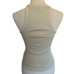 7 FOR ALL MANKIND Racerback Ribbed Cotton Tank - Size Small