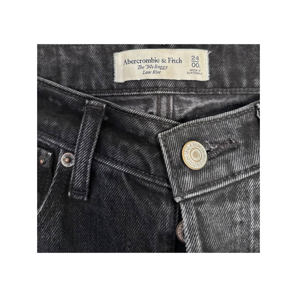 ABERCROMBIE & FITCH '90s Baggy Low Rise Jeans - Charcoal - Size 24