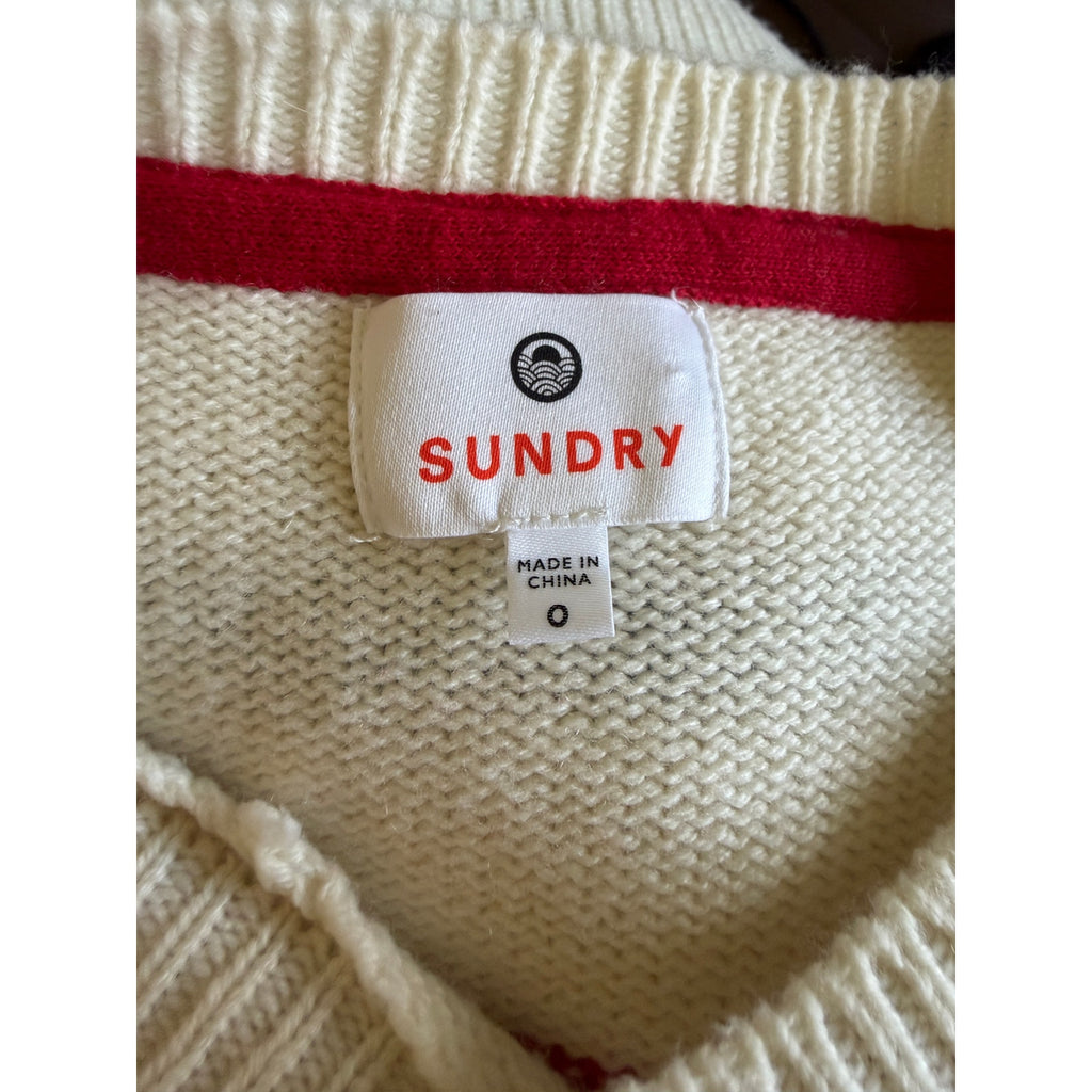 Sundry Striped Rainbow Sweater - Size 0/XS