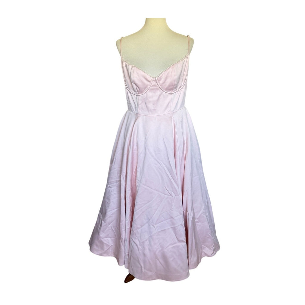 House of CB Mademoiselle Midi Dress - Ballerina Pink - Size L+