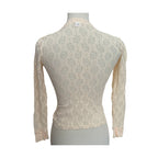 Only Hearts NYC V Neck Lace Top - Cream - Size Small