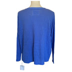 V::ROOM Hemp Long Sleeve Crew Tee - Blue - One Size