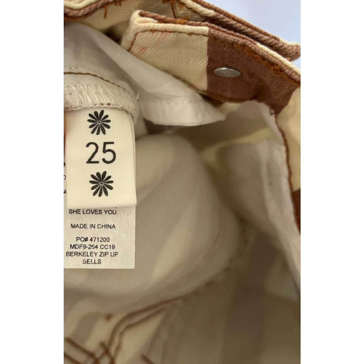 New Show Me Your Mumu Berkeley Striped Zip Up Bell Jeans