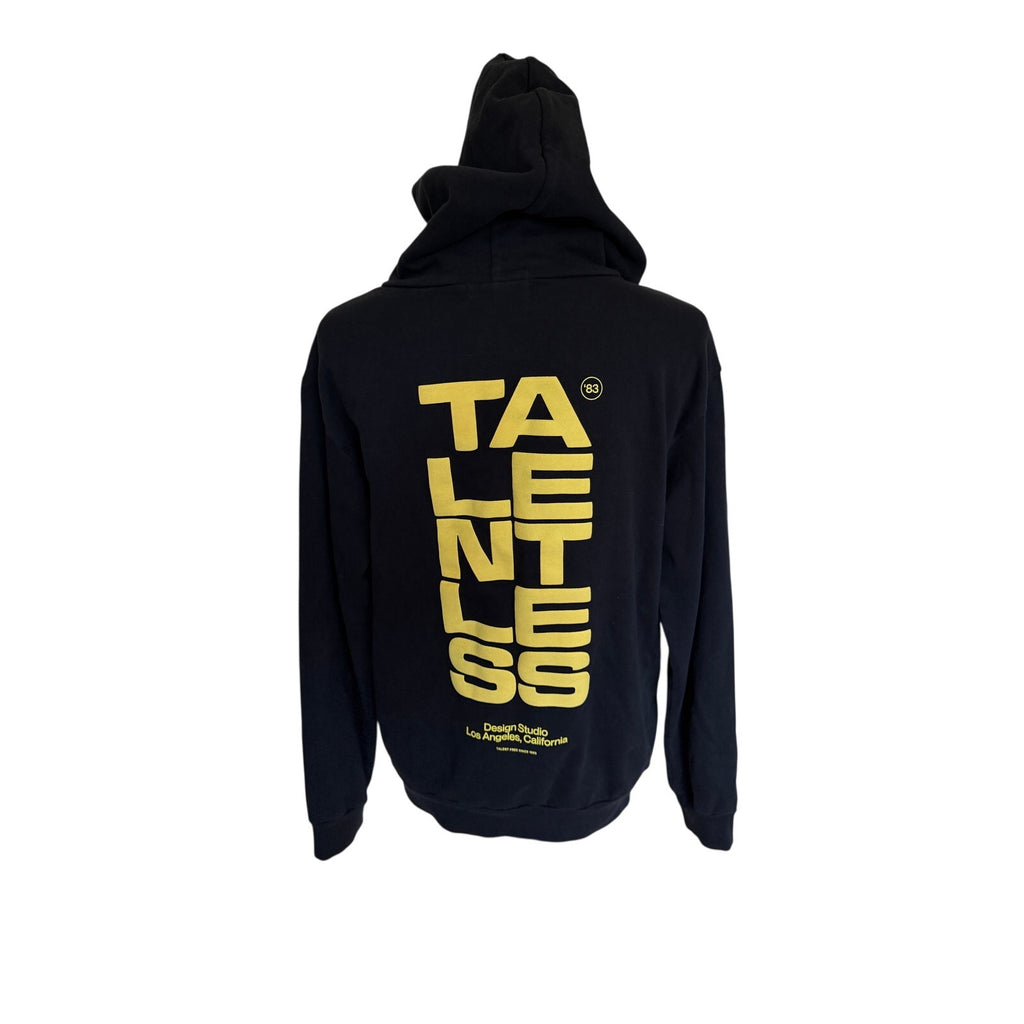 Talentless Stacked Graphic Hoodie - Black - Size Small