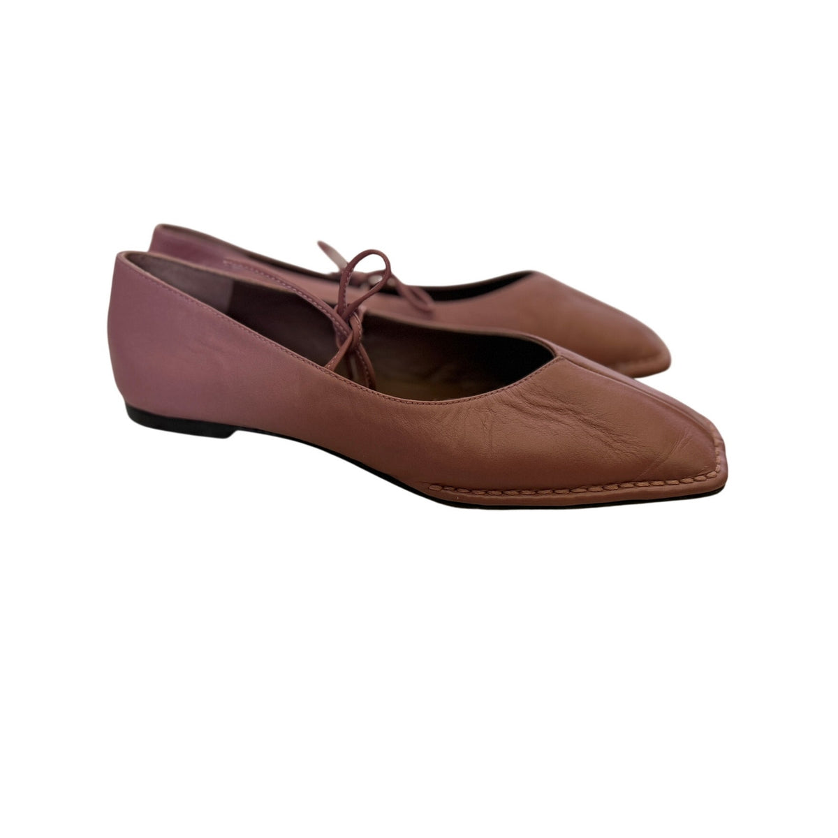 Alohas Sway Leather Flats - Pink - Size 39 US 8.5