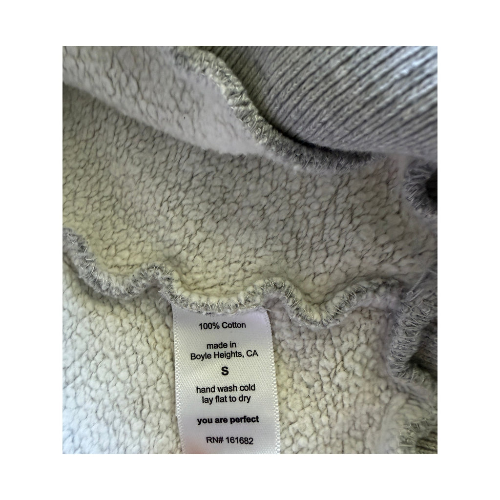 PERFECTWHITETEE Tyra Fleece 1/4 Zip Sweatshirt - Gray - Size Small
