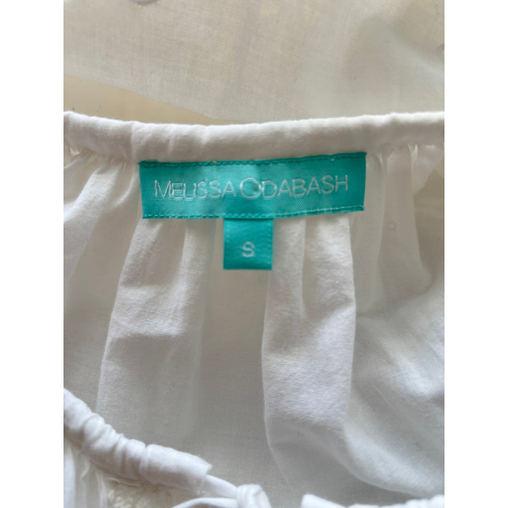 MELISSA ODABASH Ashley Cotton Kaftan Cover Up - White - Size Small