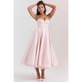 House of CB Mademoiselle Midi Dress - Ballerina Pink - Size L+