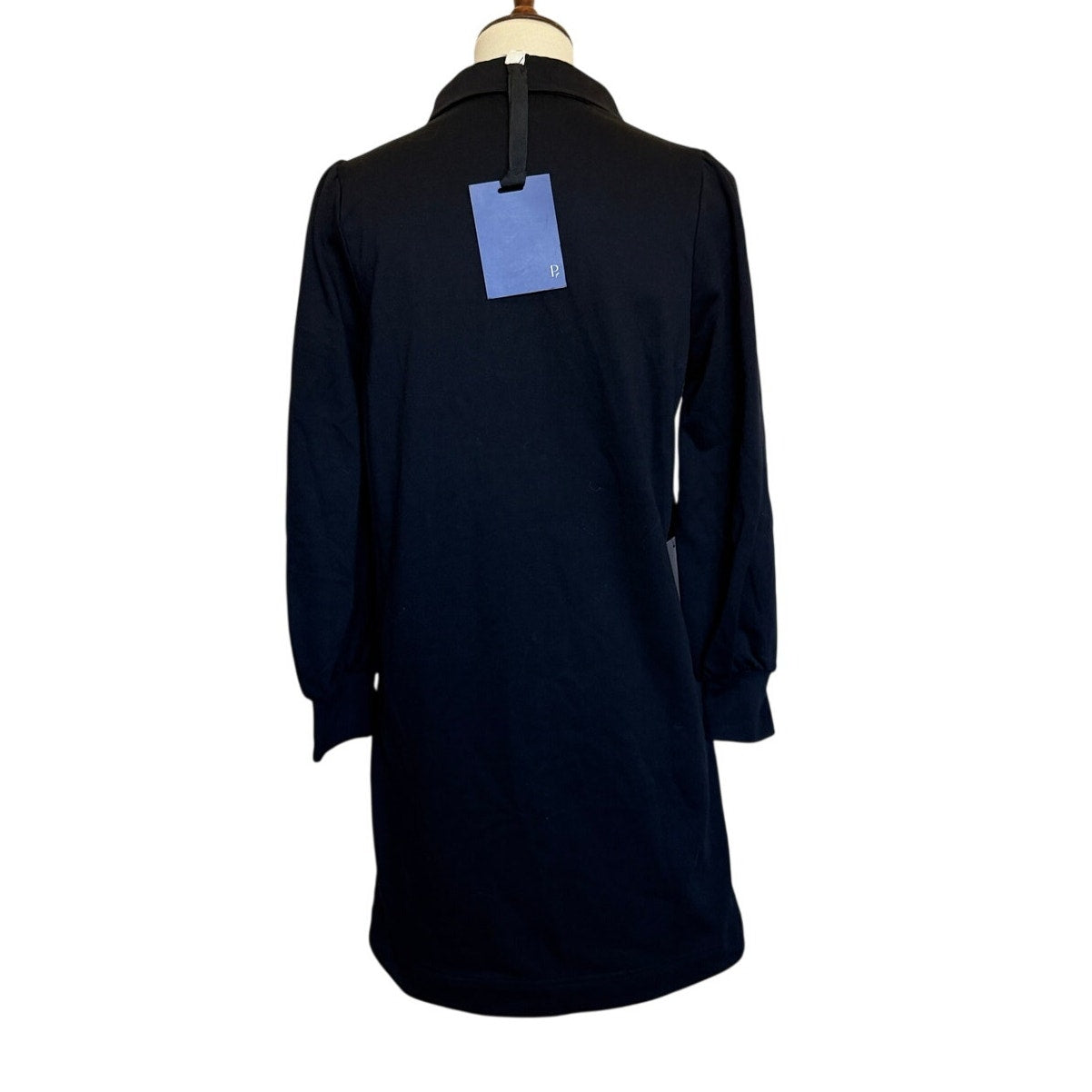 Pomander Place Bradley Knit Cotton Polo Dress - Size XS - Black