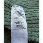 VINCE Ribbed Wool Cashmere Cardigan - Forest Green - Size Small
