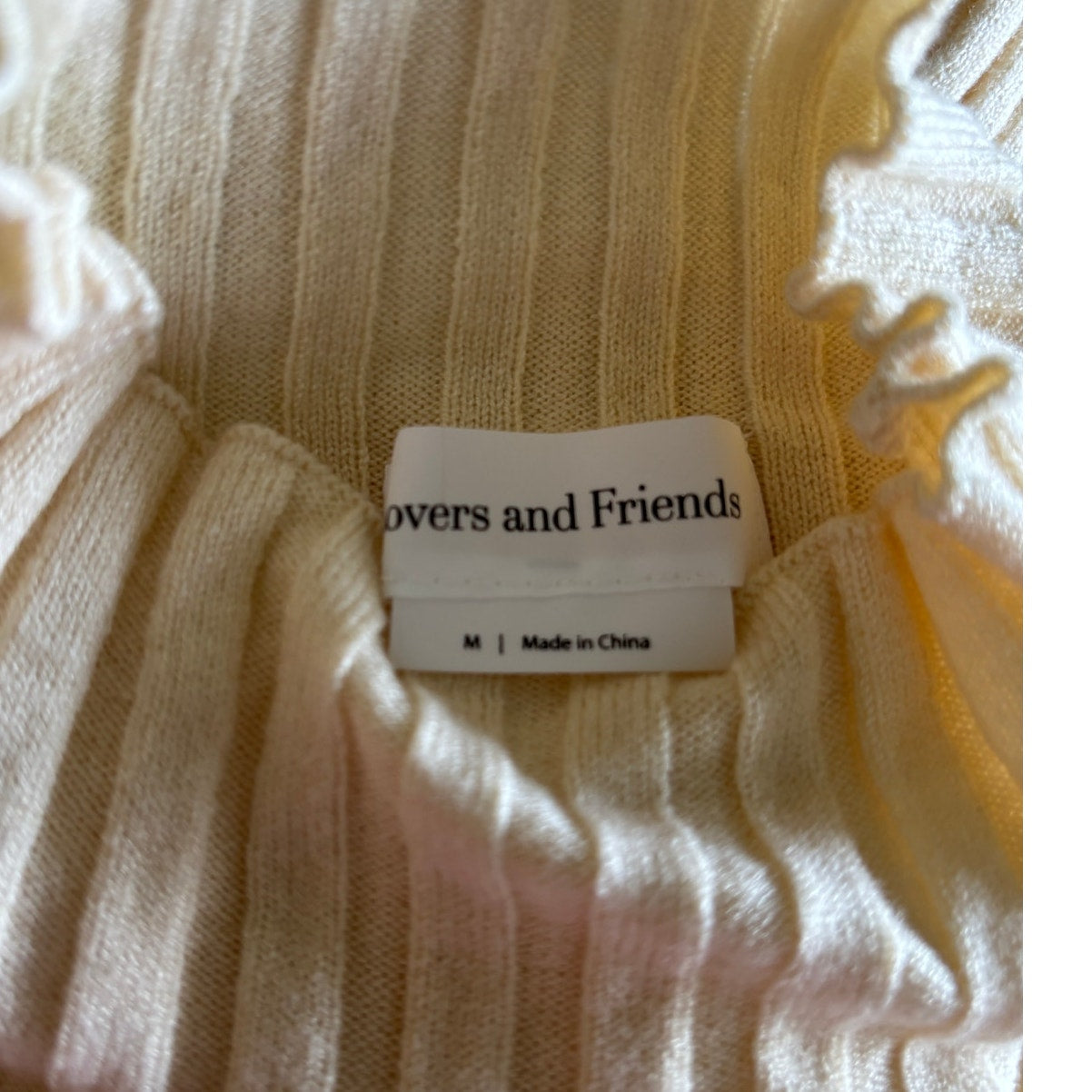 LOVERS AND FRIENDS Be Fierce Knit Mini Dress - Ivory - Size Medium