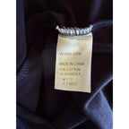 MDRN Cotton Maxi Hooded Dress - Navy Blue - Size Large