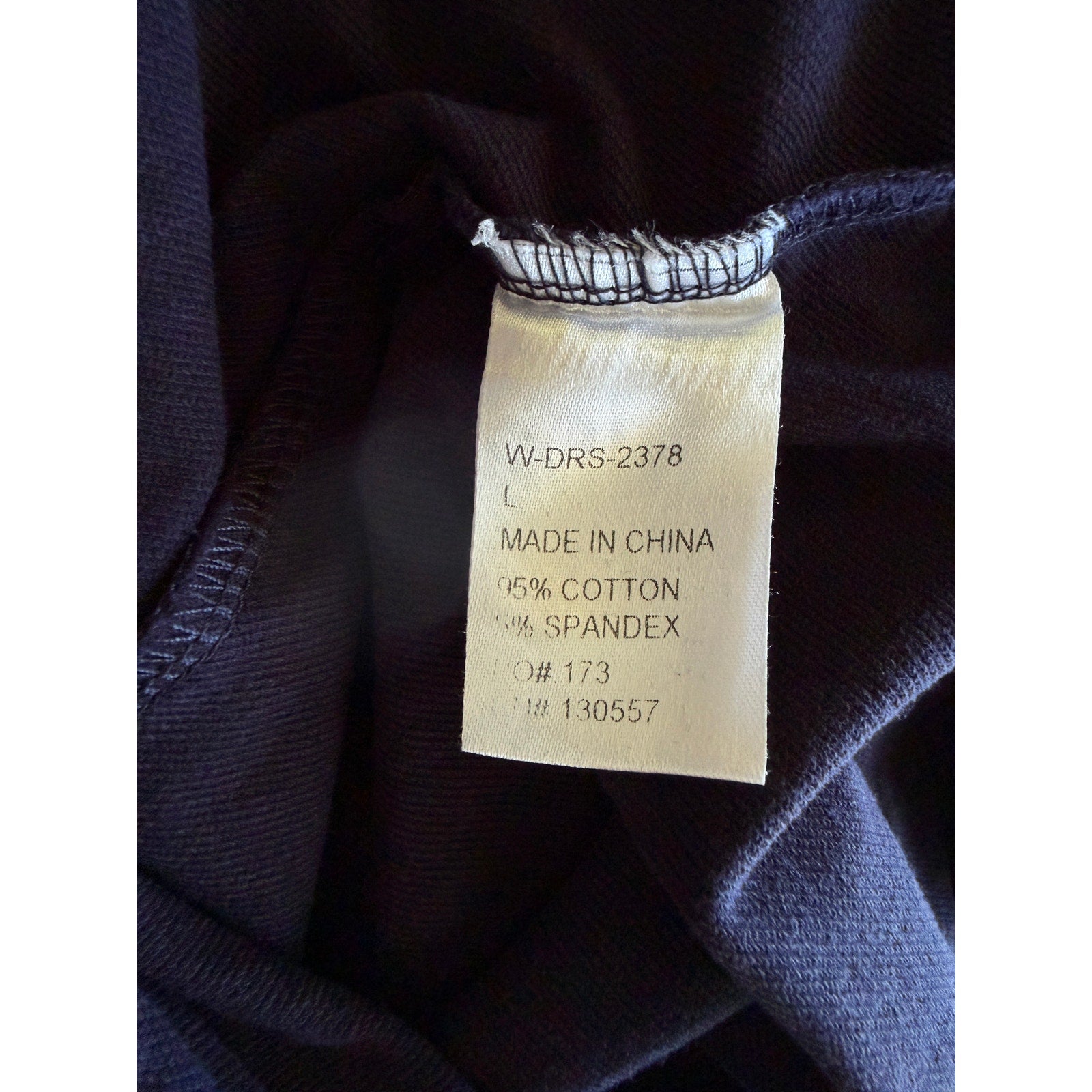 MDRN Cotton Maxi Hooded Dress - Navy Blue - Size Large