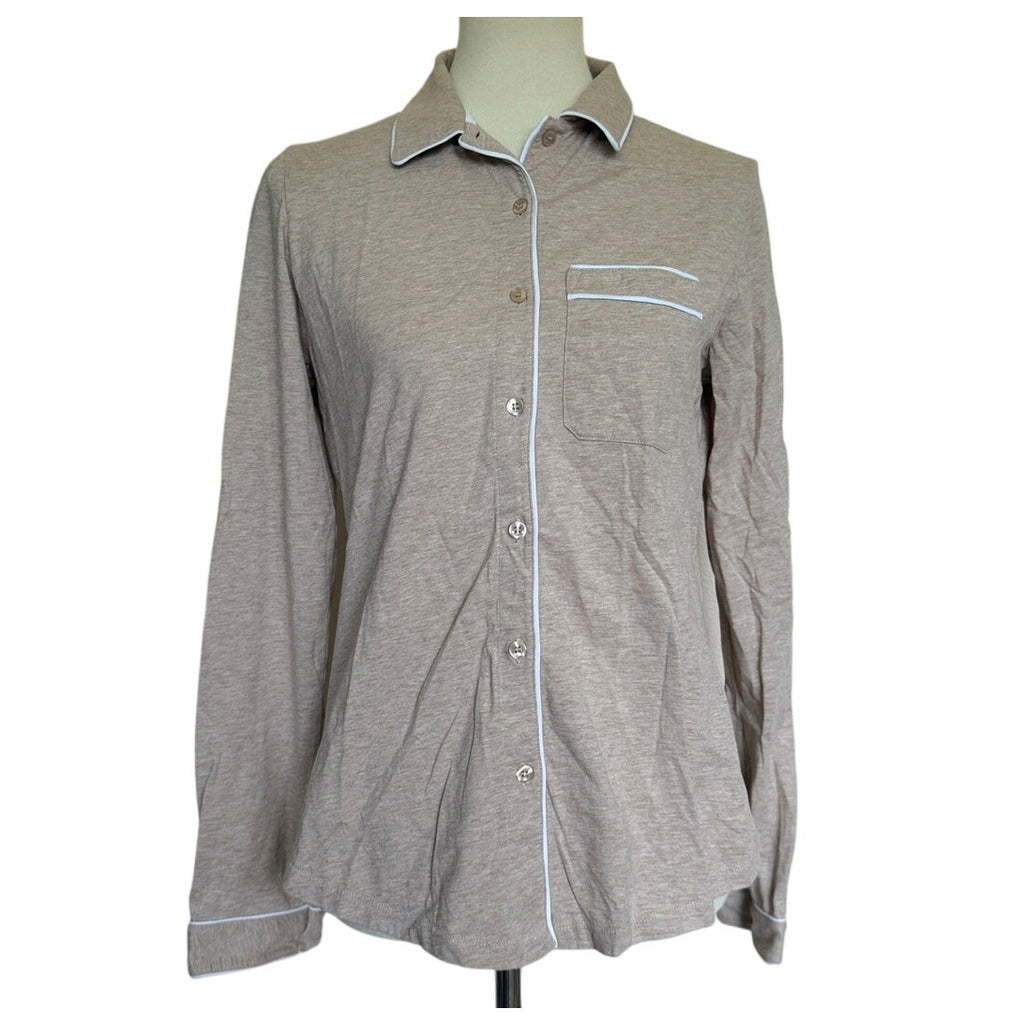 La Ligne Bonne Nuit Pajama Set - Heathered Beige Cream - Medium