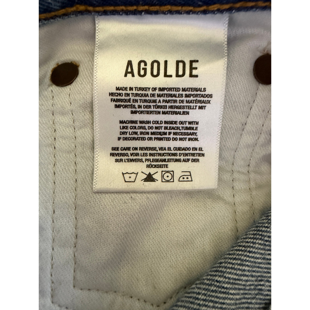 AGOLDE Stella Denim Shorts - Mode Blue - Size 25