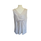 MARINA RINALDI Flax Linen Tank - Ivory - Size Large