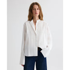 TWP Painter Shirt in Compact Poplin - White - XXS