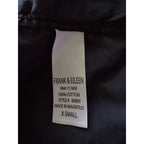Frank & Eileen Barry Button Up Cotton Shirt - Black - Size Small