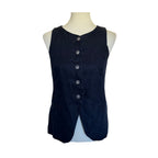 Alex Mill Liv Linen Vest - Navy Blue - Size Small