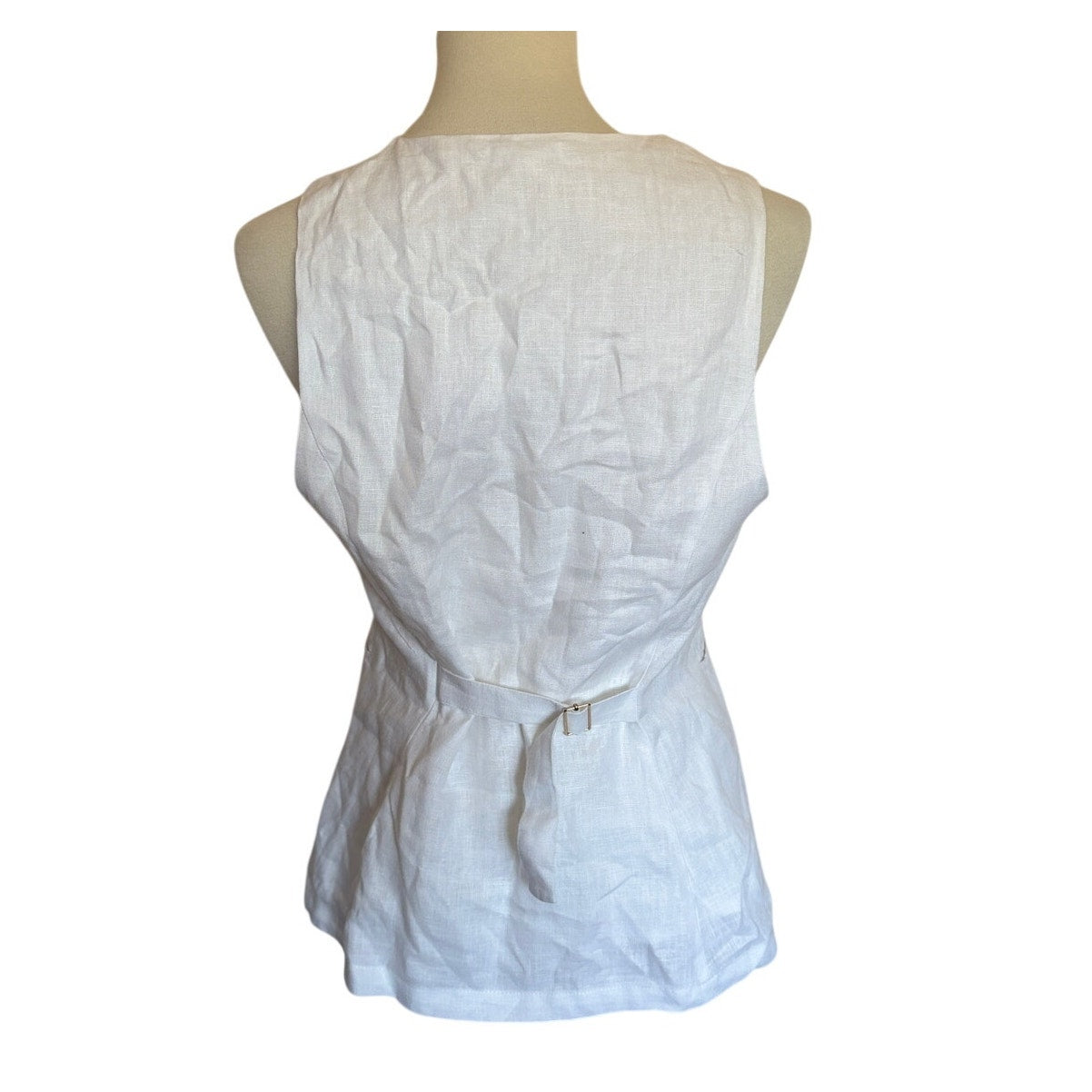 Reformation Aspen Linen Top - White - Size 8