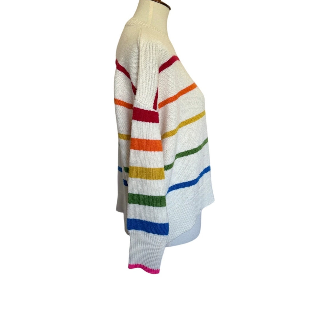 Sundry Striped Rainbow Sweater - Size 0/XS
