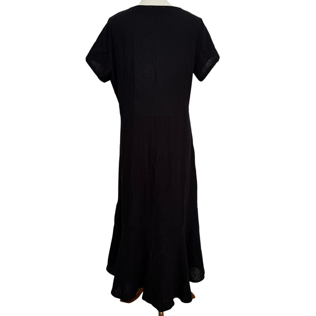 Stark X Pamela Maxi V-Neck Dress - Black - Large