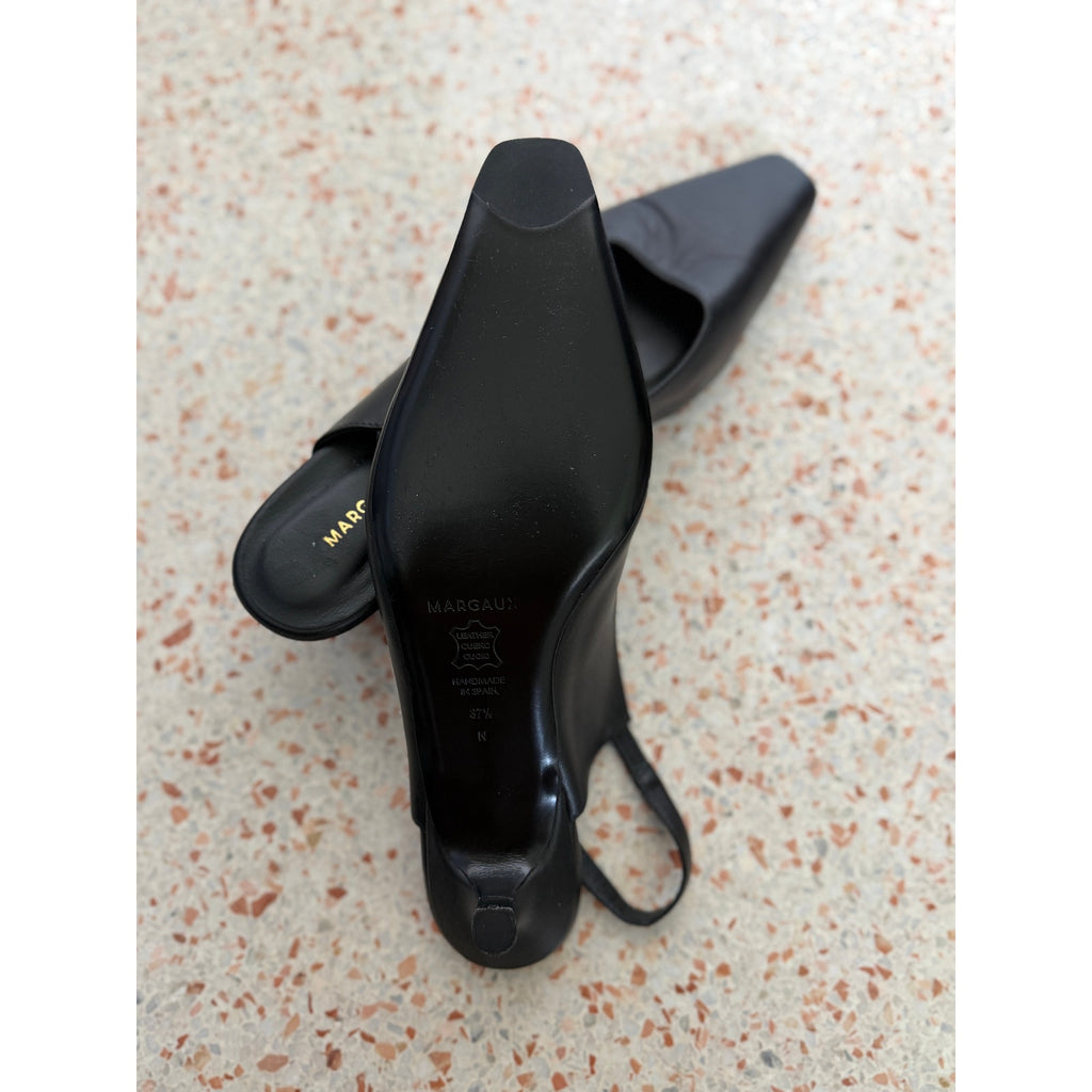 Margaux The Sofia Sling - Black - Size 37.5 US 7.5 N