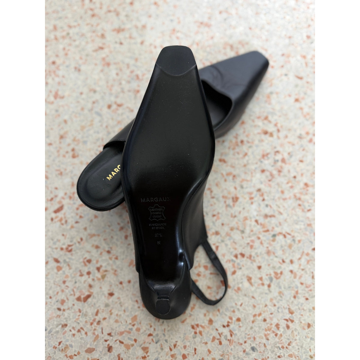 Margaux The Sofia Sling - Black - Size 37.5 US 7.5 N
