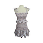 LIKELY Riviera Top & Kenzie Skirt Matching Set - Watercolor Silver - Size Small