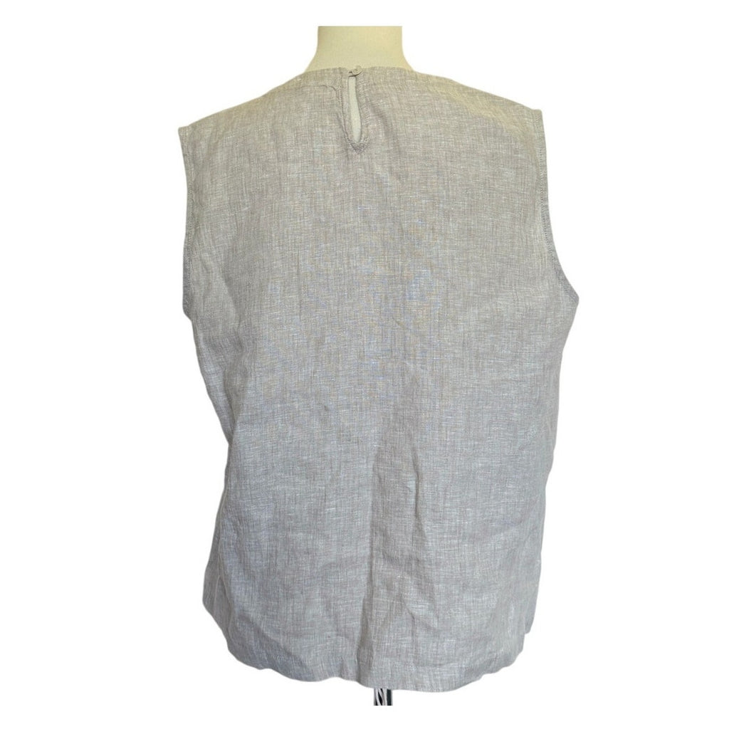 Quince 100% European Linen Tank - Flax - Large