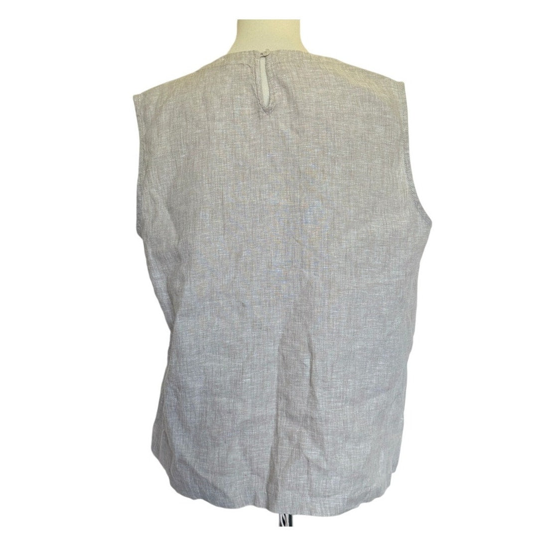 Quince 100% European Linen Tank - Flax - Large