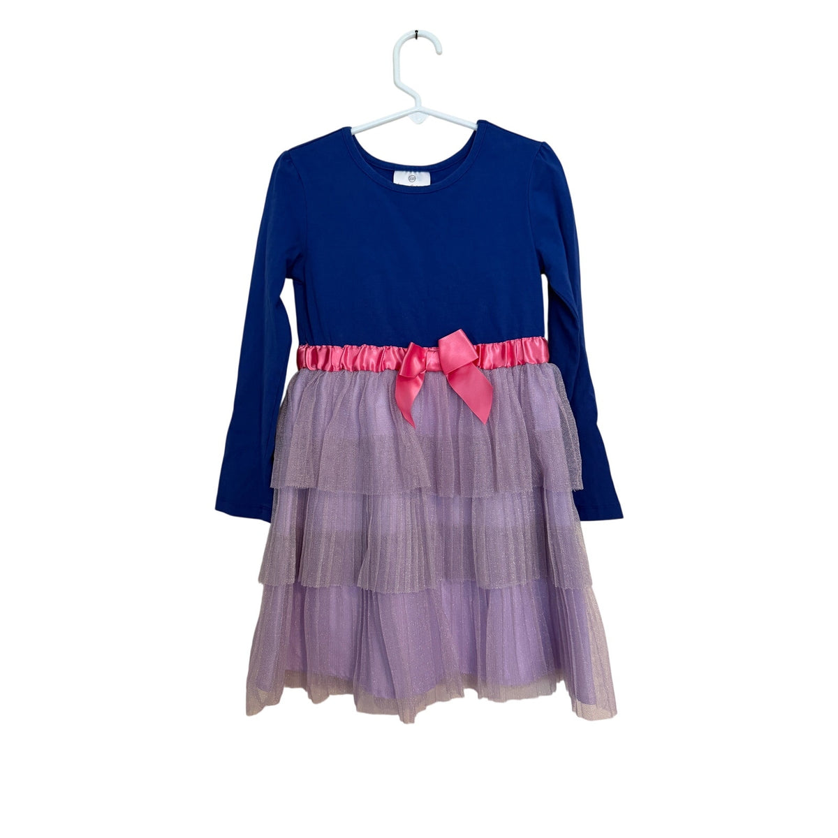 Hanna Andersson Shimmer Dress - Deep Blue Sea - Size 5